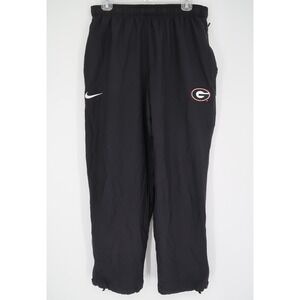 Nike UGA Georgia Bulldogs Team Issue Player Pants Black Ankle Zip Mens Large